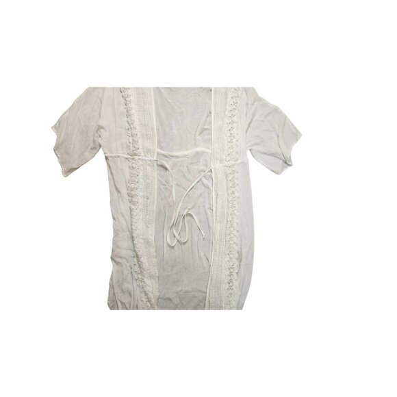 Kori America Women's White Linen Cover Up - Size Large - Picture 3 of 5